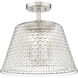 Saben 3 Light 15 inch Polished Nickel Indoor Semi-Flush Ceiling Light